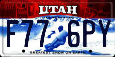 UT license plate F776PY