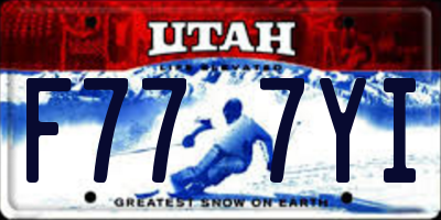 UT license plate F777YI