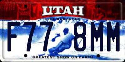 UT license plate F778MM