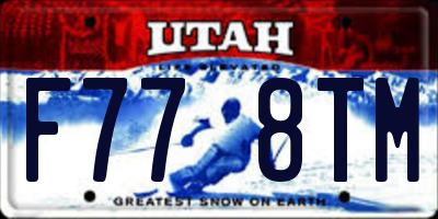 UT license plate F778TM