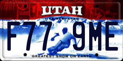 UT license plate F779ME