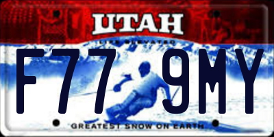 UT license plate F779MY