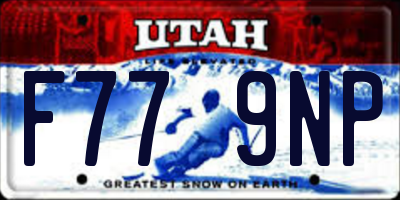 UT license plate F779NP