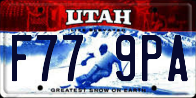 UT license plate F779PA