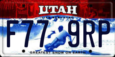 UT license plate F779RP