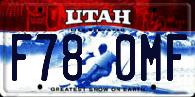 UT license plate F780MF