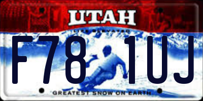 UT license plate F781UJ
