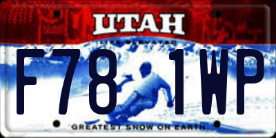 UT license plate F781WP
