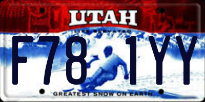 UT license plate F781YY