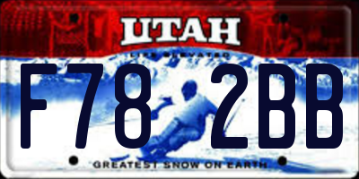 UT license plate F782BB