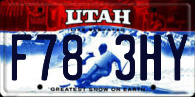 UT license plate F783HY