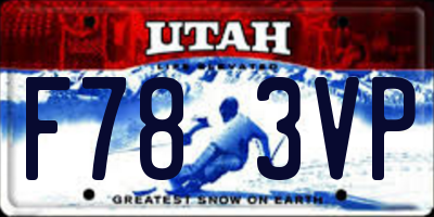 UT license plate F783VP