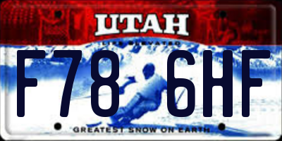 UT license plate F786HF