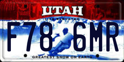 UT license plate F786MR