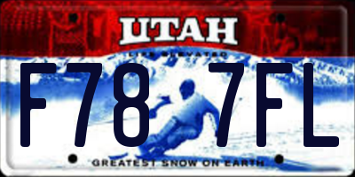 UT license plate F787FL