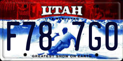 UT license plate F787GO
