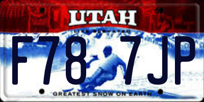 UT license plate F787JP