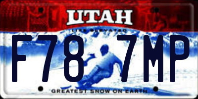 UT license plate F787MP