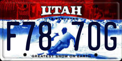 UT license plate F787OG