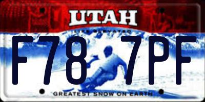 UT license plate F787PF