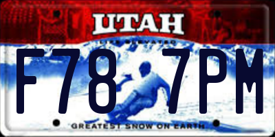 UT license plate F787PM