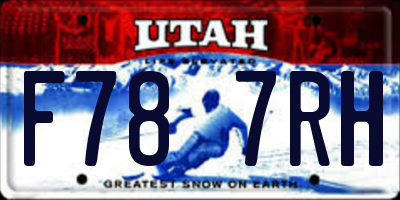 UT license plate F787RH