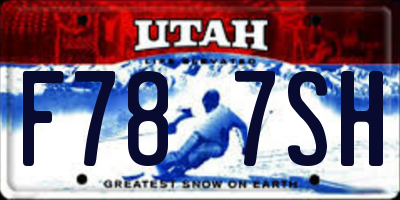 UT license plate F787SH