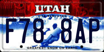 UT license plate F788AP