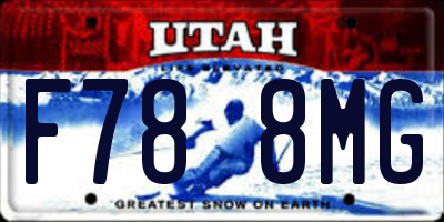UT license plate F788MG