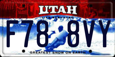 UT license plate F788VY