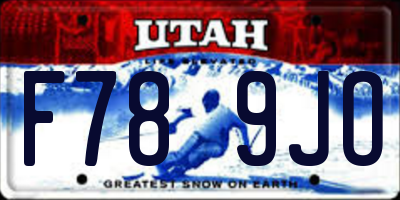 UT license plate F789JO