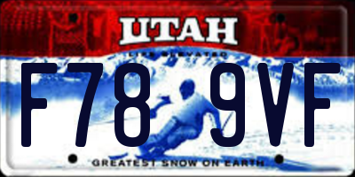 UT license plate F789VF