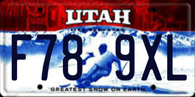 UT license plate F789XL
