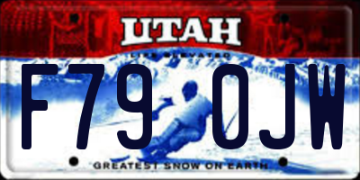UT license plate F790JW