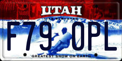UT license plate F790PL