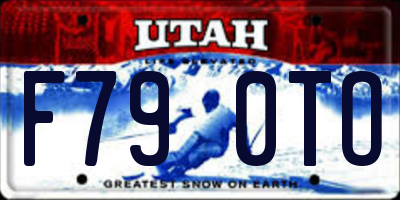 UT license plate F790TO