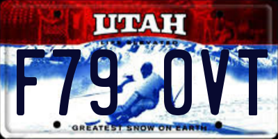 UT license plate F790VT