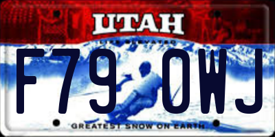 UT license plate F790WJ