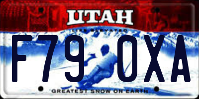 UT license plate F790XA