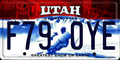 UT license plate F790YE