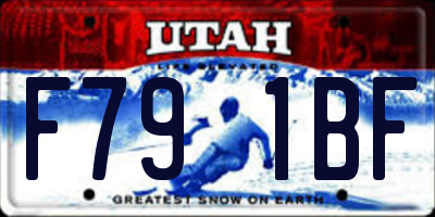 UT license plate F791BF