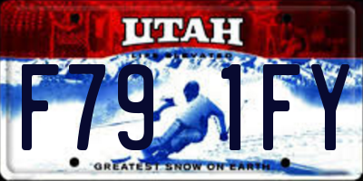 UT license plate F791FY