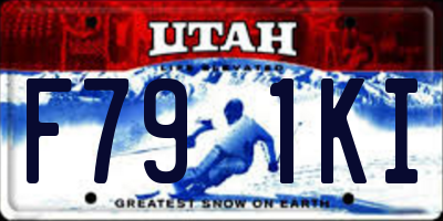 UT license plate F791KI