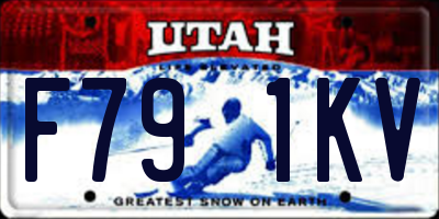 UT license plate F791KV