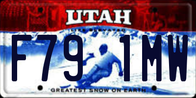 UT license plate F791MW