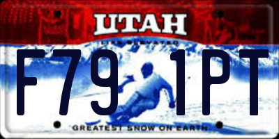 UT license plate F791PT