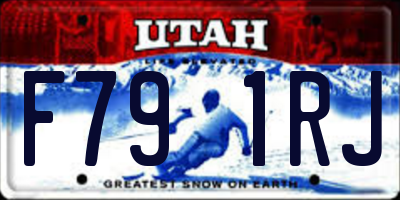 UT license plate F791RJ