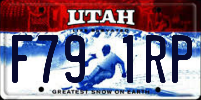 UT license plate F791RP