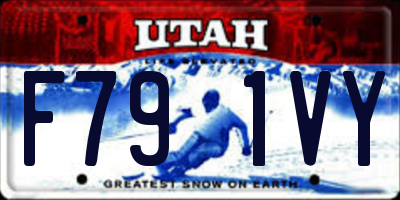 UT license plate F791VY