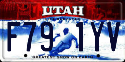 UT license plate F791YV